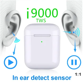 

i9000 Bluetooth headset tws flip cover pop-up window in-ear detection wireless earphones charging stereo name can be changed New