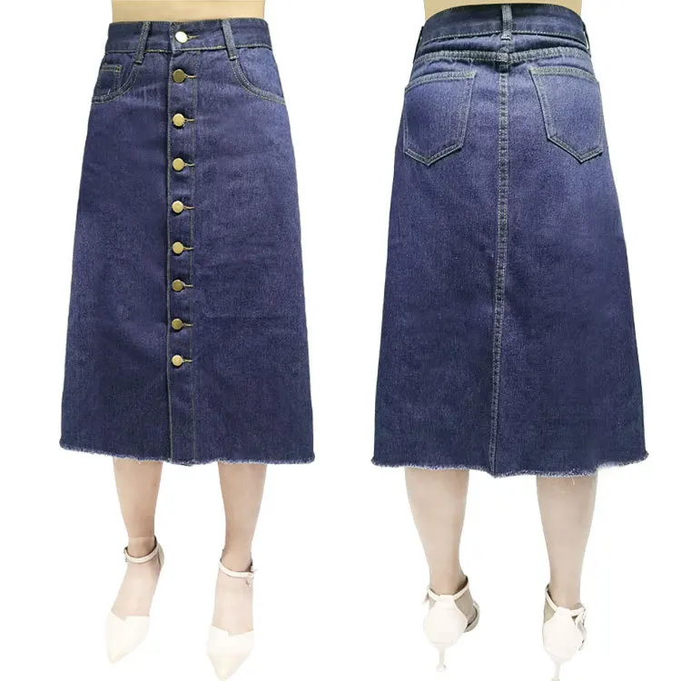 Женские сексуальные модные джинсовые юбки средней длины в Корейском стиле с высокой талией, узкие джинсы с бахромой