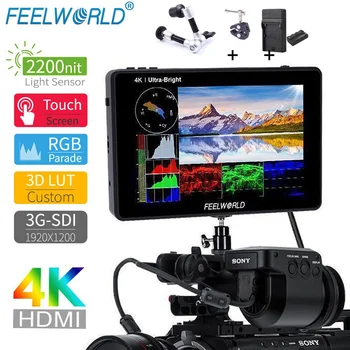 FEELWORLD LUT7/S 7 Inch 4K Monitor 3D LUT Touch Screen Waveform 3G-SDI DSLR Camera Field Monitor 1920X1200 for Canon Nikon Sony