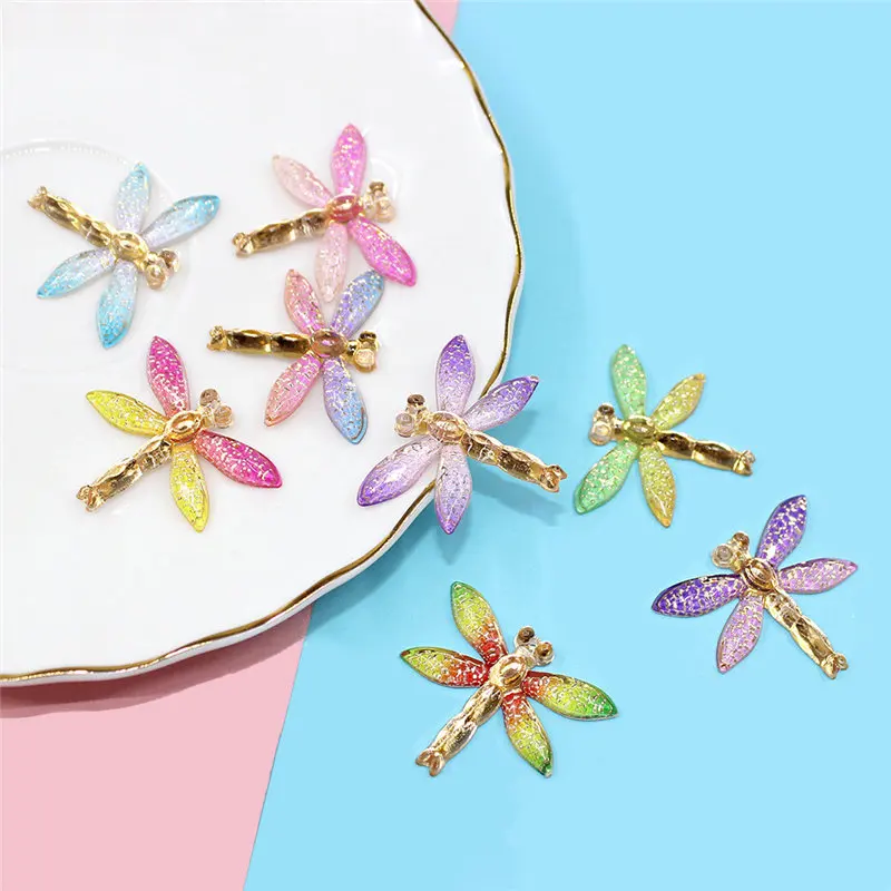 

Julie Wang 10PCS Resin Dragonfly Charms Mixed Gradient Color Dragonfly Pendant Jewelry Making Accessory Table Decor