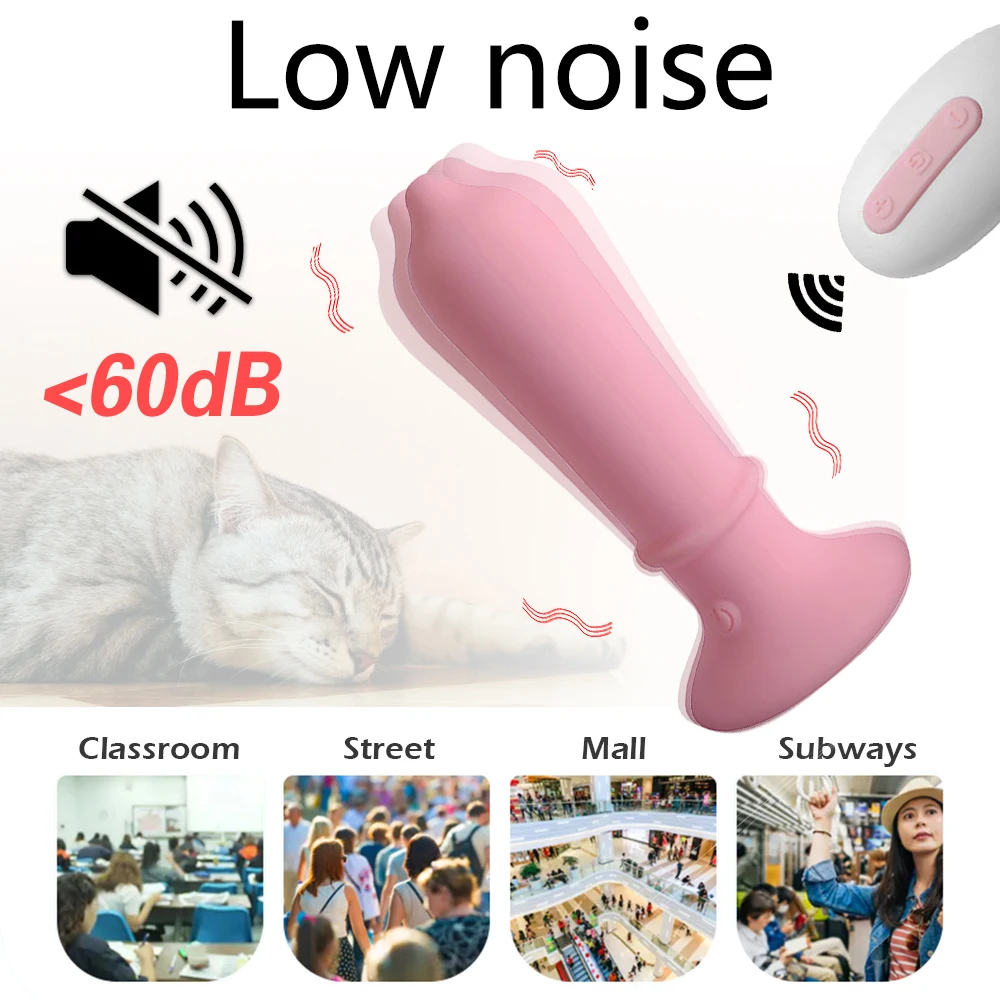 Vibrating Prostate Massager Men Butt Anal Plug Stimulator Clitoris Vaginal Wearable Vibrator Sex Toys for Adult Women Couples (6)