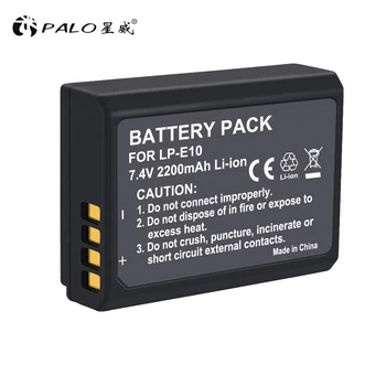 PALO-batería para cámara Digital 2200mAh LP-E10 LP E10 LPE10, para Canon 1100D 1200D 1300D Rebel T3 T5 KISS X50 X70, 1 unidad