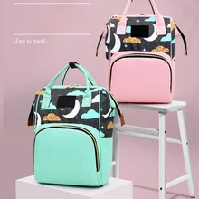 Travel Fashion Print Mummy Bag Portable Large Capacity Waterproof Backpack Multi-function Backpack #m