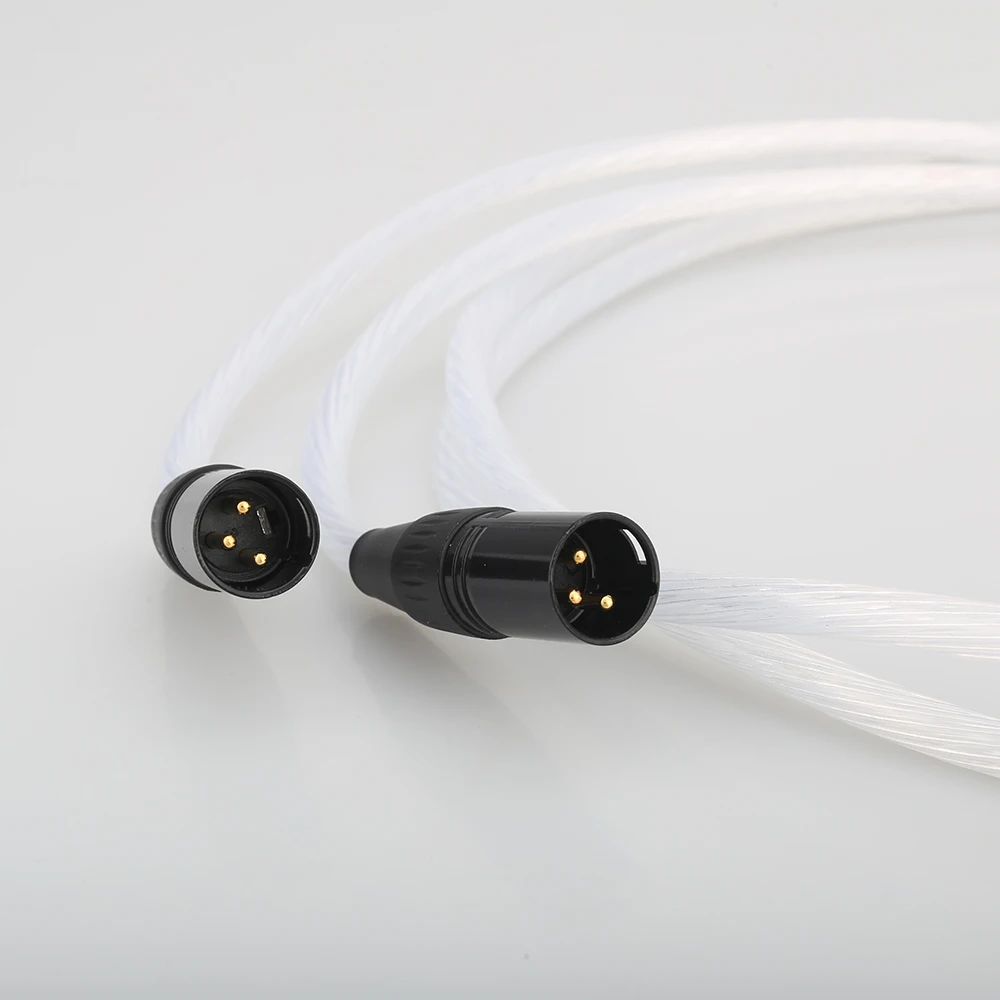 Audiocrast A27 Hifi XLR Cable Hi-end pure silver Plated 5N OCC cable Hifi 2 XLR Male to 2 XLR Female Cable Balance line