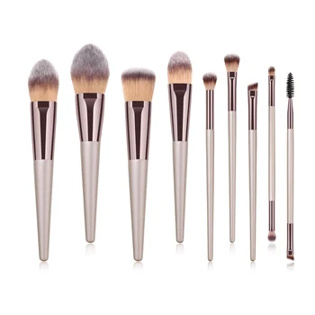 

9 Pcs/set Makeup Brush Set Loose Powder Brush Foundation Brush Eyebrow Eyelash Lip Brush Cosmetic Beauty Tools 2020