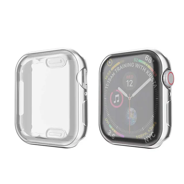 Electroplating silicone cover bumper For Apple Watch 7 6 SE 5 4 3 2 1 Ultra-thin Case For iWatch 38mm 40mm 41mm 42mm 44mm 45mm 