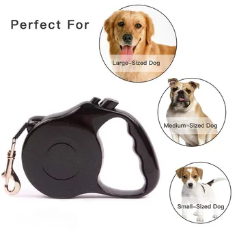 

3/5M Retractable Dog Cat Harness Vest Reflective Walking Lead Leash Training Puppy Automatic Extending Rope Walking Leashes