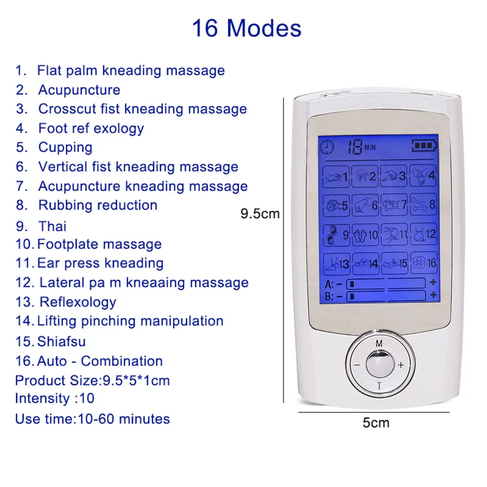 Masajeador terapéutico muscular eléctrico LCD, herramientas, pluma de  acupuntura, masajeadores corporales, estimulador eléctrico