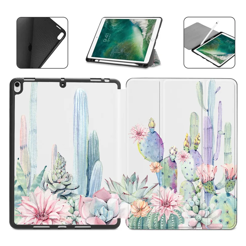3D HD чехол с принтом для нового iPad 9,7 дюймов модель складной чехол-книжка авто сна/Пробуждение таблетки 9," с держателем карандаша - Цвет: X108