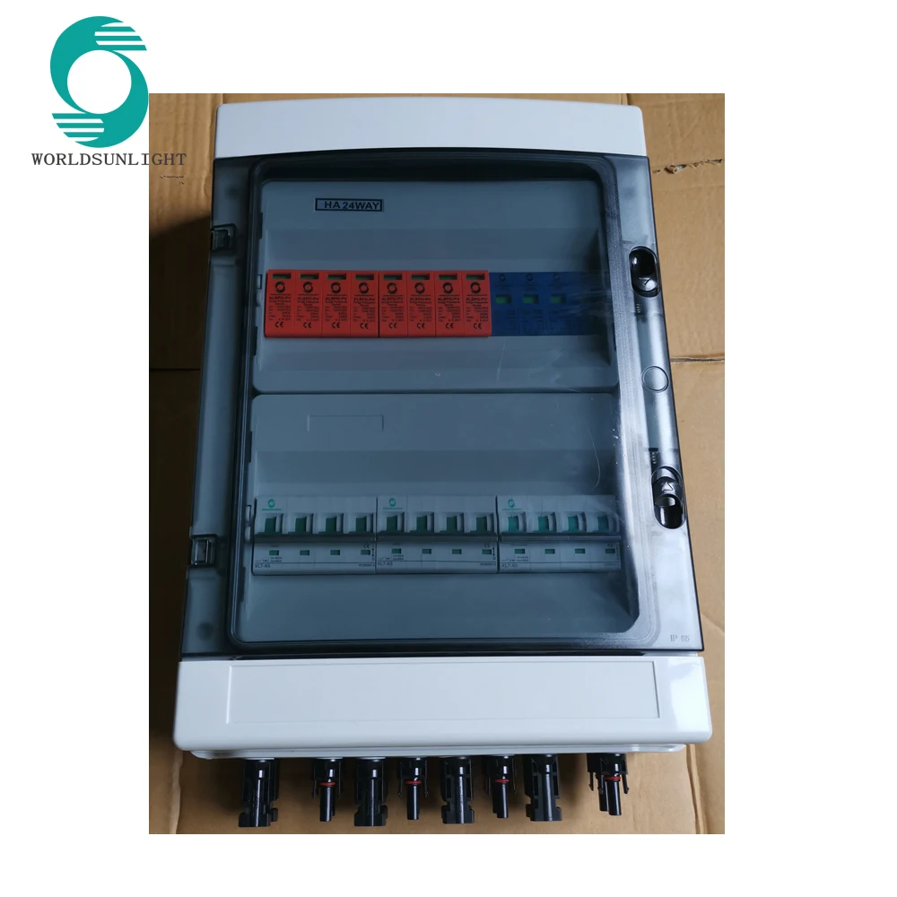 WSDB PV IP65 1000V DC pv солнечный комбайнер с солнечным разъемом SPD MCB AC и SPD|Система| |