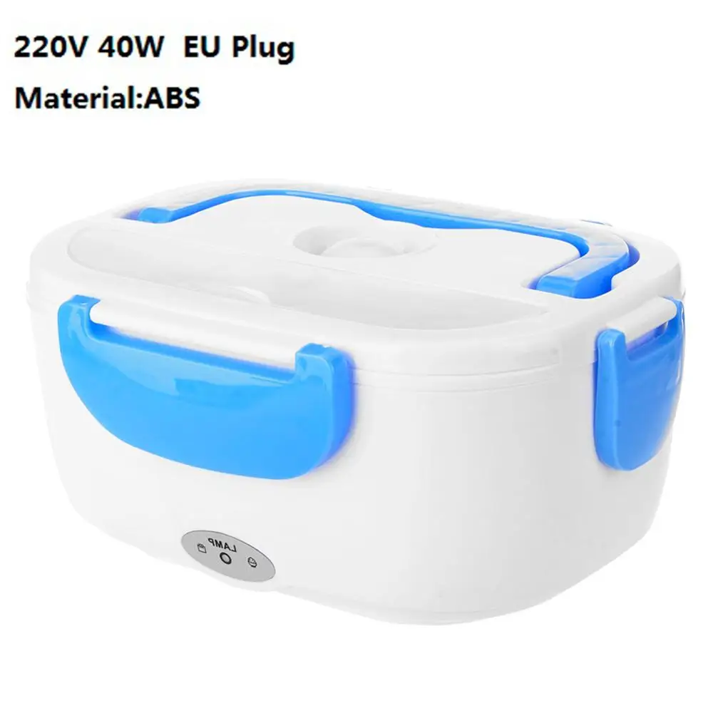 EU Plug Blue 220 В ЕС Plug Сохранение Тепла PTC портативный Электрический нагревательный Ланч-бокс Bento контейнер для еды подогреватель пищи посуда для детей - Цвет: EU Plug Blue