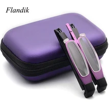 Сверхлегкие складные очки для чтения с металлической рамой унисекс Портативные модные складные очки при дальнозоркости+ 1,00+ 1,50+ 2,00+ 2,50