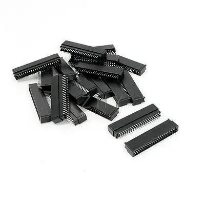 

20 Pcs Dual Rows 2.54mm Pitch 44Pins Straight IDC Pin Headers