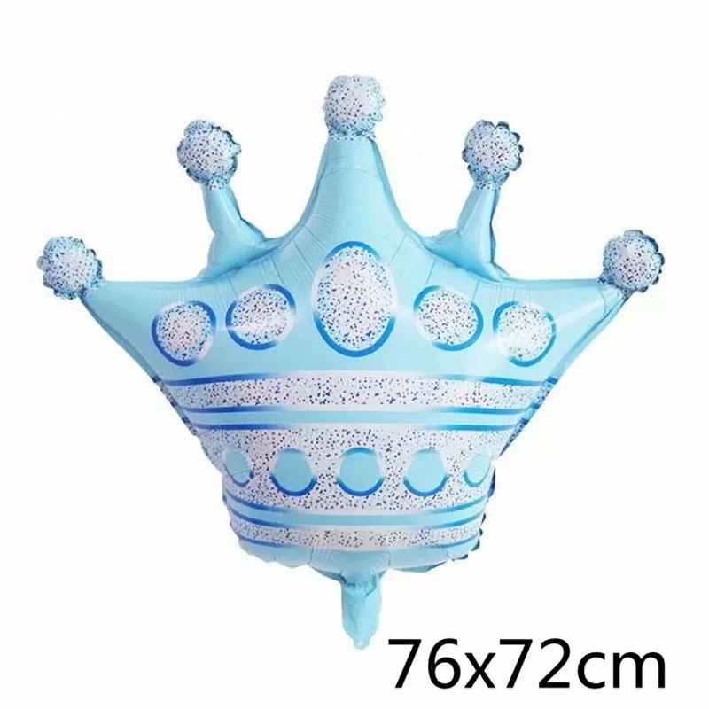 1 шт. на широкую ногу 39 дюймов золотые шары из фольги с короной «Prince» и «Princess» испанский детских празднований дня рождения coroa вечерние украшения для взрослых globos - Цвет: as picture