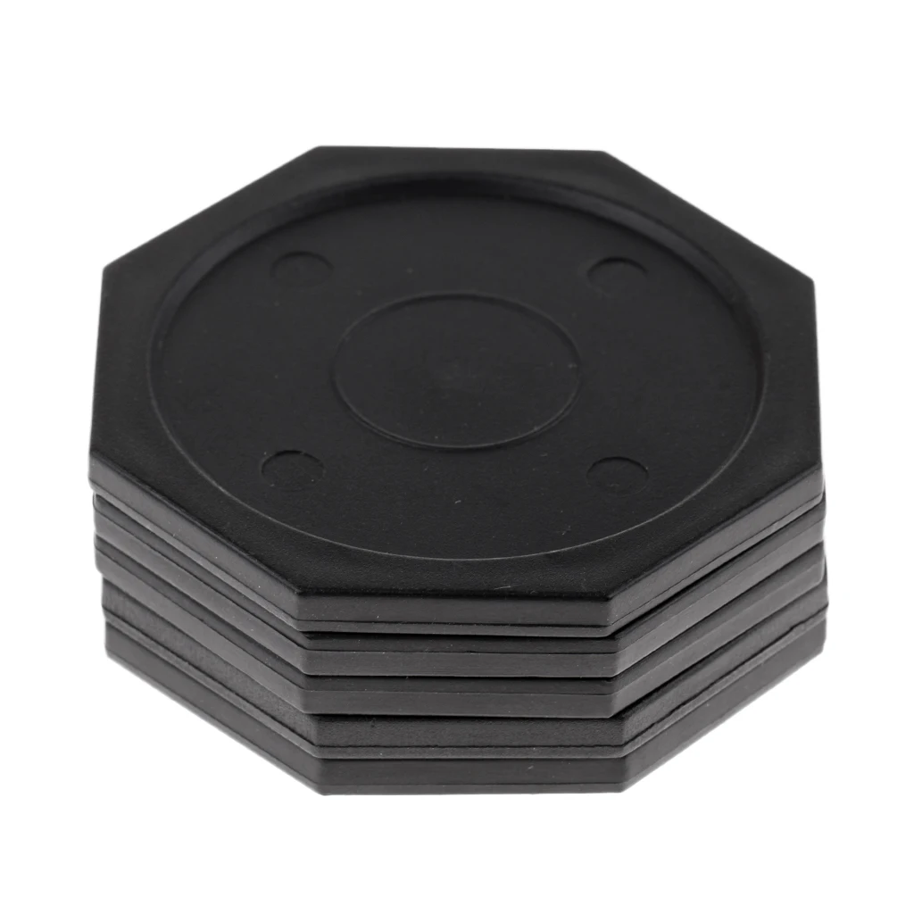 5pcs 63mm Black Air Hockey Octagon Pucks For Full Size Air Hockey Tables