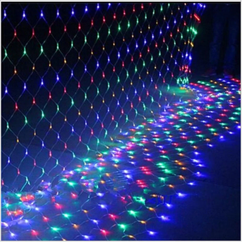 thumbnail image 1 of Cadena de luces LED de red, 8 modos, 220 V, 1,5 x 1,5 m, 3 x 2 m, 2 x 2 m, decoración para festivales, Navidad, Año Nuevo, bodas, fiestas, impermeable, 1 of 5