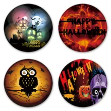 Круглый Ковер 3D напечатанный для Хэллоуина череп Тыква ковер с рисунком ковер для гостиной спальни балкона компьютерный стол стул площадь коврик