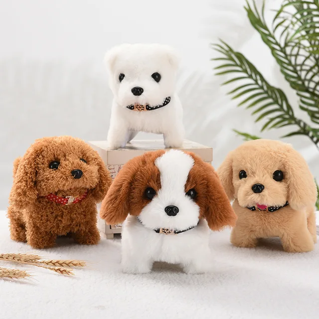 Simulation plush simulation smart dog barking walking plush toy electric plush robot dog toddler toy Christmas gift 1