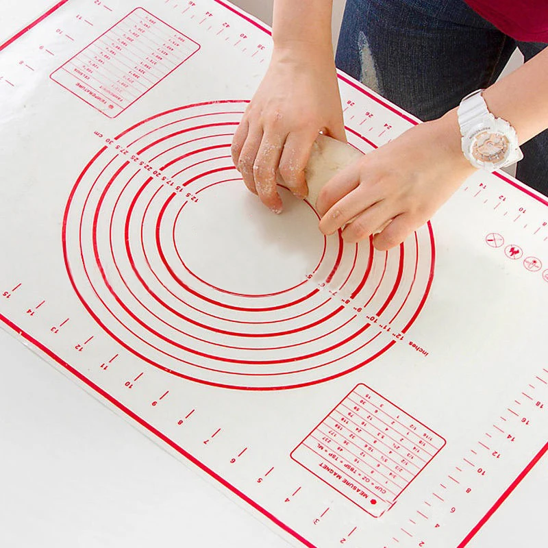 Утолщенная платиновая силиконовая прокладка для мешения муки тонкая подкладка с антипригарным покрытием Пособия по кулинарии выпечки коврики для духовки салфетка для торта 30X40 см