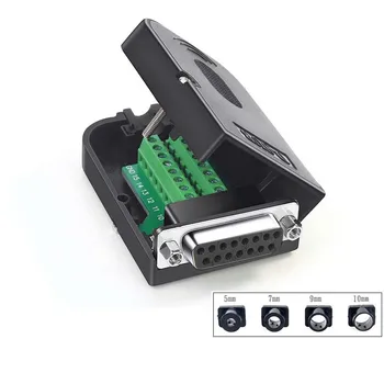 

DB15 Connector 15 Pin Breakout Board D-SUB Adapter Male Terminal Adapter Board Module 15 pin Connector Plug with Case