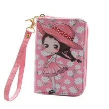 Женский кошелек из искусственной кожи с мультипликационным принтом, детский короткий кошелек, Детская сумка для карт, маленькая сумочка для денег, сумка carteira feminina для девочек 11,11
