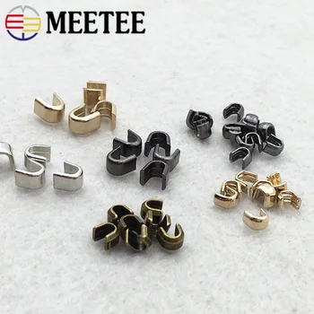 

Meetee 20/50pcs Brass U Style Zipper Stopper Non-slip for 3# 5# 8# 10# For Metal Nylon Resin Zippers Repair Crafts Accessories