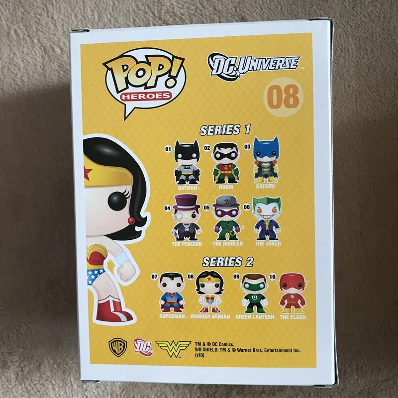 Эксклюзивная официальная Funko pop DC Heroes: Wonder Woman(черный и белый) Виниловая фигурка Коллекционная модель игрушки в коробке