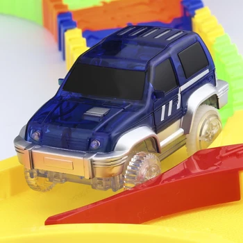 

LED Light Racing Track Car Toy Not Include Battery Glow in the Dark Compatible with Most Tracks for Boys Children Birthday Gifts