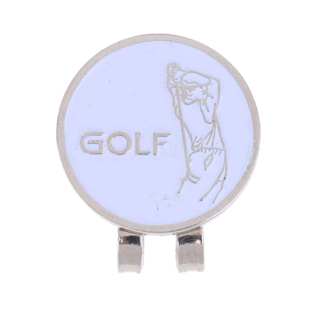 MagiDeal High Quality Sturdy Golfer Pattern Magnetic Golf Marker Clip On Golf Cap Visor Golf Training Access Promotion Gift