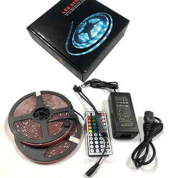 

44Key Remote RF Control RGB Color Change SMD5050 Flexible LED Strip Light Kit With Power and Controller