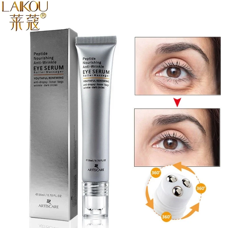 Laikou Peptide Collagen Eye Cream Roller Massager Eye Patches Anti