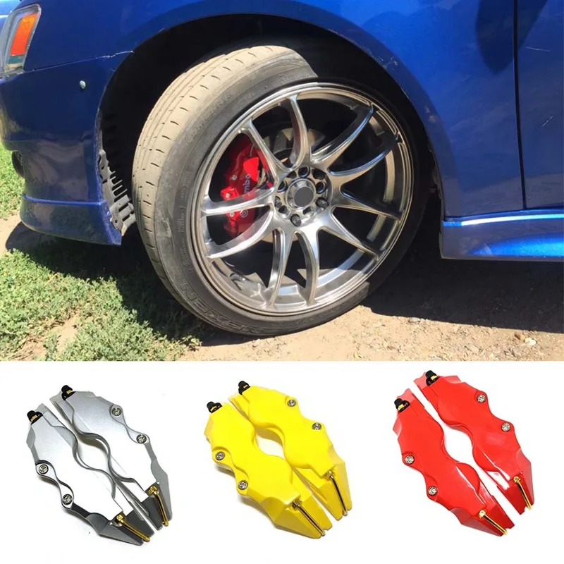 High Quality ABS Plastic Truck 3D Red Useful Car Universal Disc Brake Caliper Covers Front Rear Auto Universal Kit