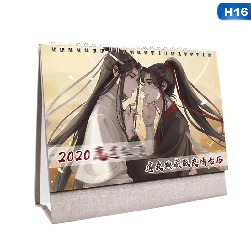 Ручной рисунок, новинка, аниме мультфильм, мини настольный бумажный календарь, двойной ежедневный планировщик, настольный планировщик, органайзер на год