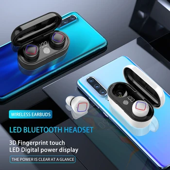 

Wireless Headphones 5.0 HiFi Stereo Bluetooth Earphones 2000mAh Headphones waterproof Earplugs for Android and iOS Smartphones