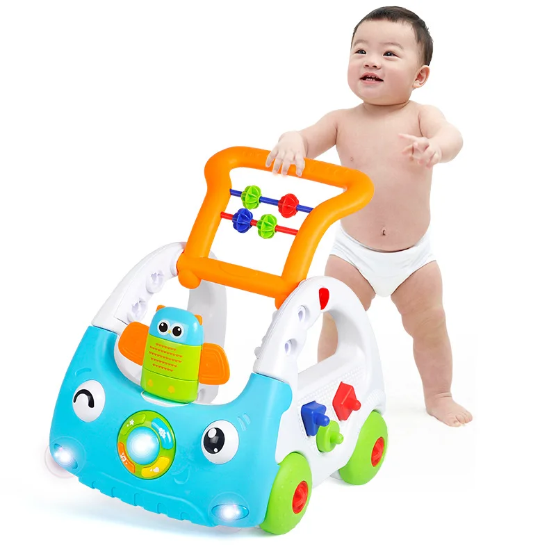 

Baby Walker Infant Hand Push Baby Walker 6-18 Month Children Multi-functional Speed Governing Anti-Flip Toy 1-Year-Old