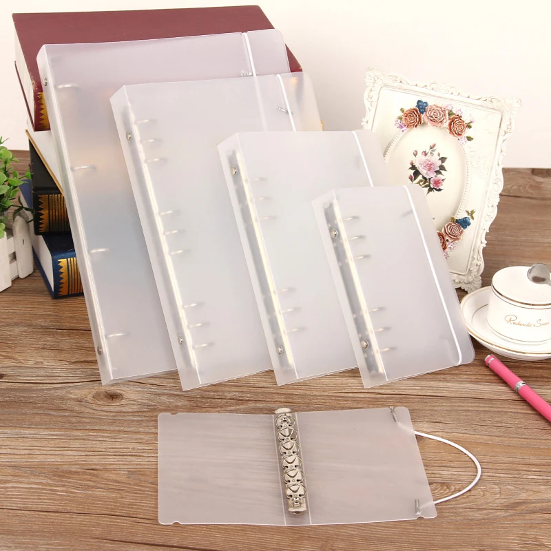 A4 A5 A6 A7 B5 Ring BinderNotebook Scrub Loose-Leaf Business Office Standard PP Inner Core Cover Note Book Journal Planner Offic |