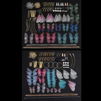 

Handmade Large Pack Beautiful Fairy Tale Dragonfly Butterflies Wing Earrings Cicada Wing Charm Earrings Jewelry Making