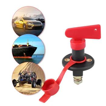 

Universal Power Isolator 12V/24V Car Battery Disconnect Power Isolator Knob Master Switch with Removable Key