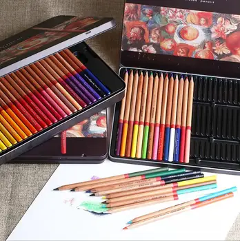 

48/72 Colors School Supplies Wood Pencils Oily Drawing Pencils Colored High Quality Professional Color Pencil Kit
