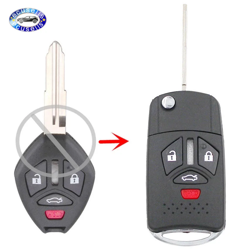 Кнопка 3 + 1/4/3 для Mitsubishi Lancer Eclipse Outlander Endeavor Galant Flip Key замена корпуса чехол |