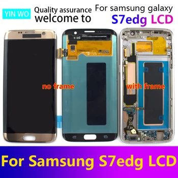 

For Samsung Galaxy S7 Edge Screen Super AMOLED S7Edge G935 G935A G935F SM-G935F LCD Display Touch Digitizer Assembly With Frame