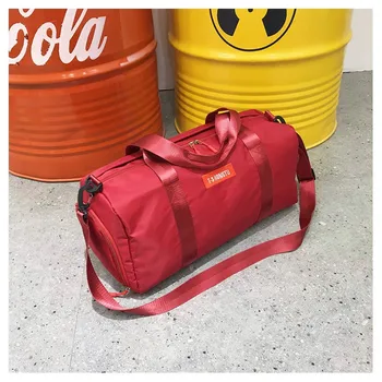

Outdoor Waterproof Nylon Sports Gym Bags Women Training Fitness Travel Handbag Yoga Mat Men Sport Bag with shoes Compartment