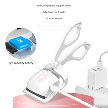 

Electric Eyelash Curler Natural Curl Electric Eyelash Curler Rechargeable Dual Temperature Eyelashes Long-Lastin Shape Fast Curl