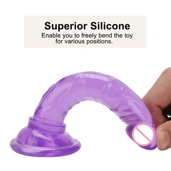 JingZhi Mini Jelly Dildo for Women Big Dick Strapon Sex Toys Soft  Realistic Dildo For Anal Penis With Suction Cup Adult Toys 3