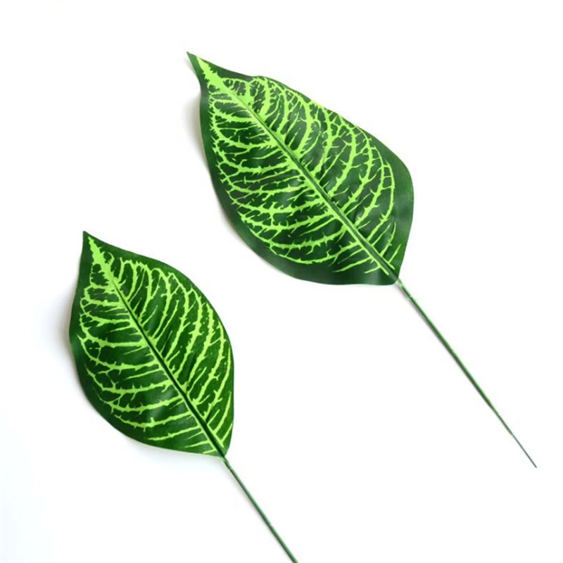 1 шт. искусственные пальмовые листья монстеры в форме листьев зеленые растения Свадебные украшения DIY дешевые цветы композиция растительный лист