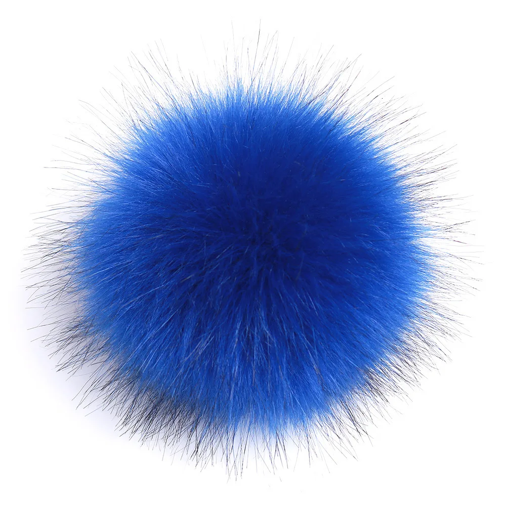 royalblue 5 шт./партия, 8 см, мяч из искусственного лисьего меха, полиэстер, экологичный пушистый шар, одежда, обувь, шапки, аксессуары, Резиновая лента, интерфейс - Цвет: royalblue