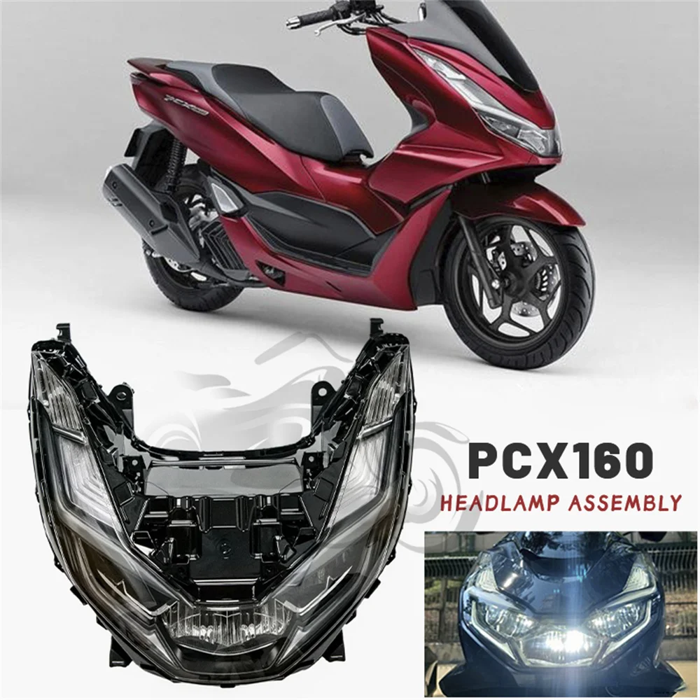 

Fit For 2021 - 2022 HONDA PCX160 PCX125 PCX150 Motorcycle Headlight LED Headlamp Assembly Accessories PCX 160 150 125 Head light