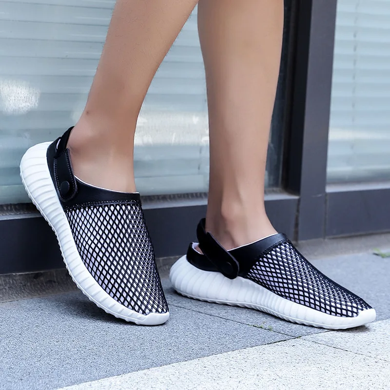 

Extra Large 45 MEN'S Slippers Fashion Outdoor Trend Slipper Beach Porous Shoes Outer Wear 46 Yards Fat Feet Wide-Leg Slippers