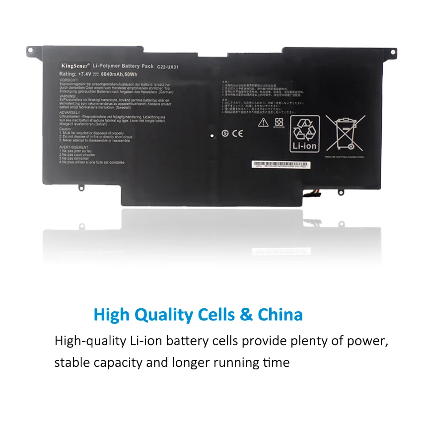 Kingsener-bateria para Notebook Modelo Novo para Asus Zenbook Ux31 Ux31a Ux31e - Imagem 3
