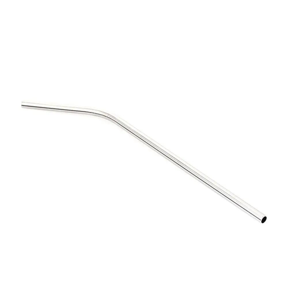 bent sivler Stainless Steel Straws 304 Reusable Straight Bent Metal Drinking Straw With Cleaner Brush Set 21.5x0.6cm Party Bar Accessory - Цвет: bent sivler